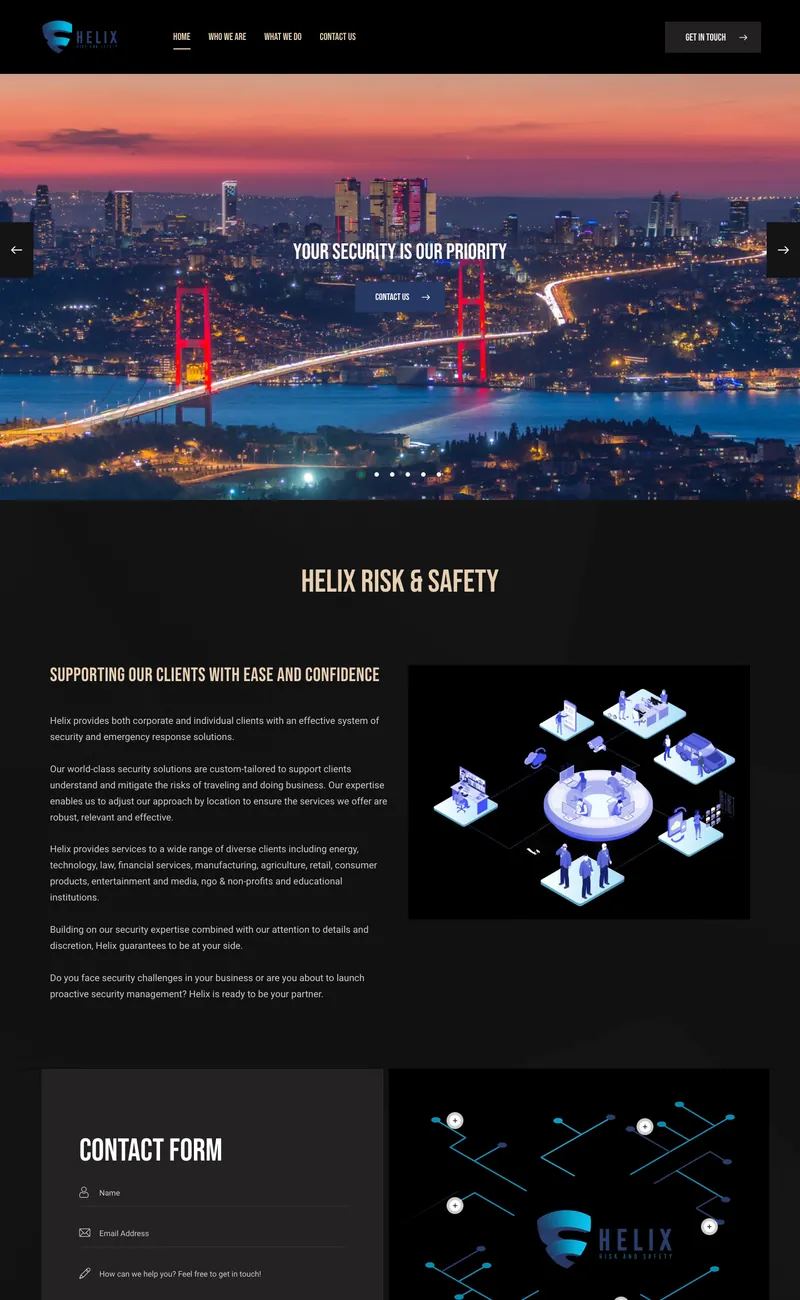 Helix Risk & Safety web sitesi